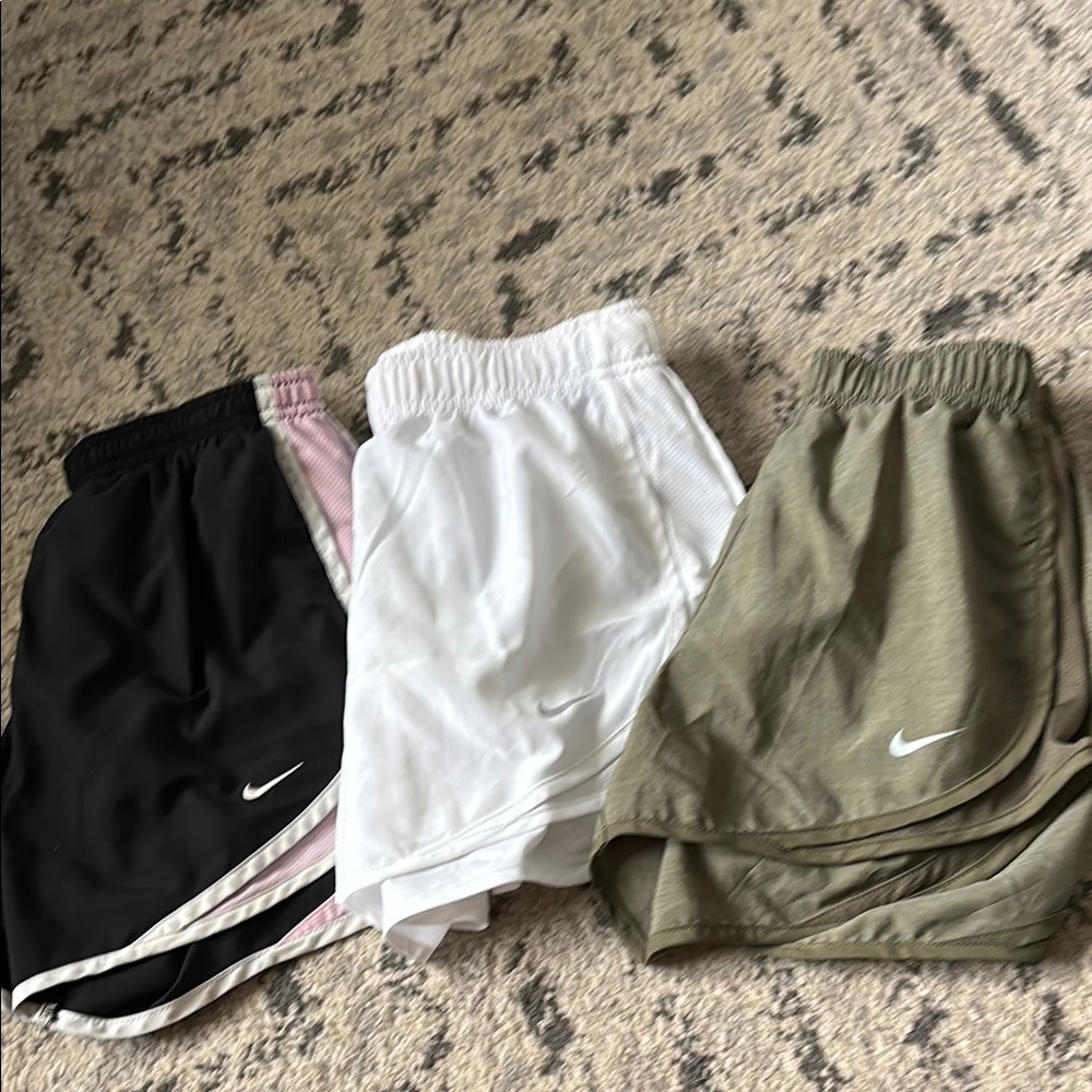 Nike Athletic Shorts - Black, White, and Olive